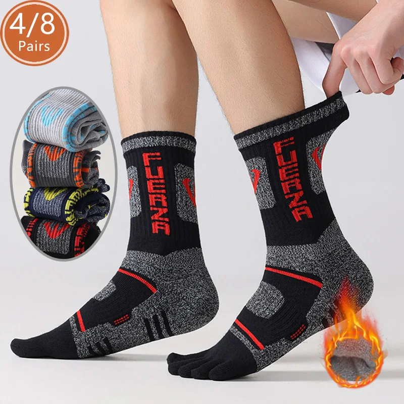 Toe Sock Split - 4/8 Pairs Mans Sport Five Finger