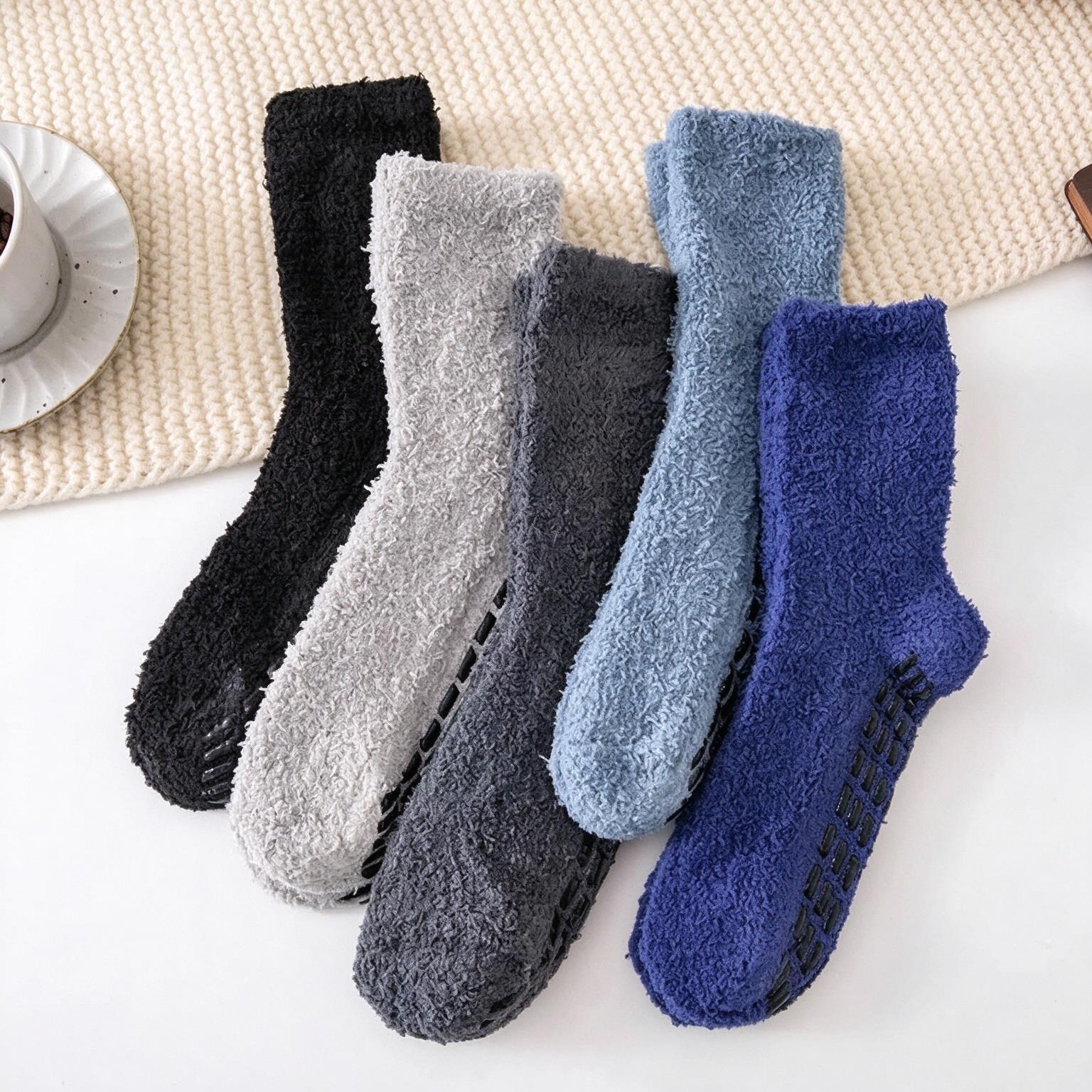 5 Pairs Men's Crew Socks Autum - Thermal Sock Winter 评论和价格