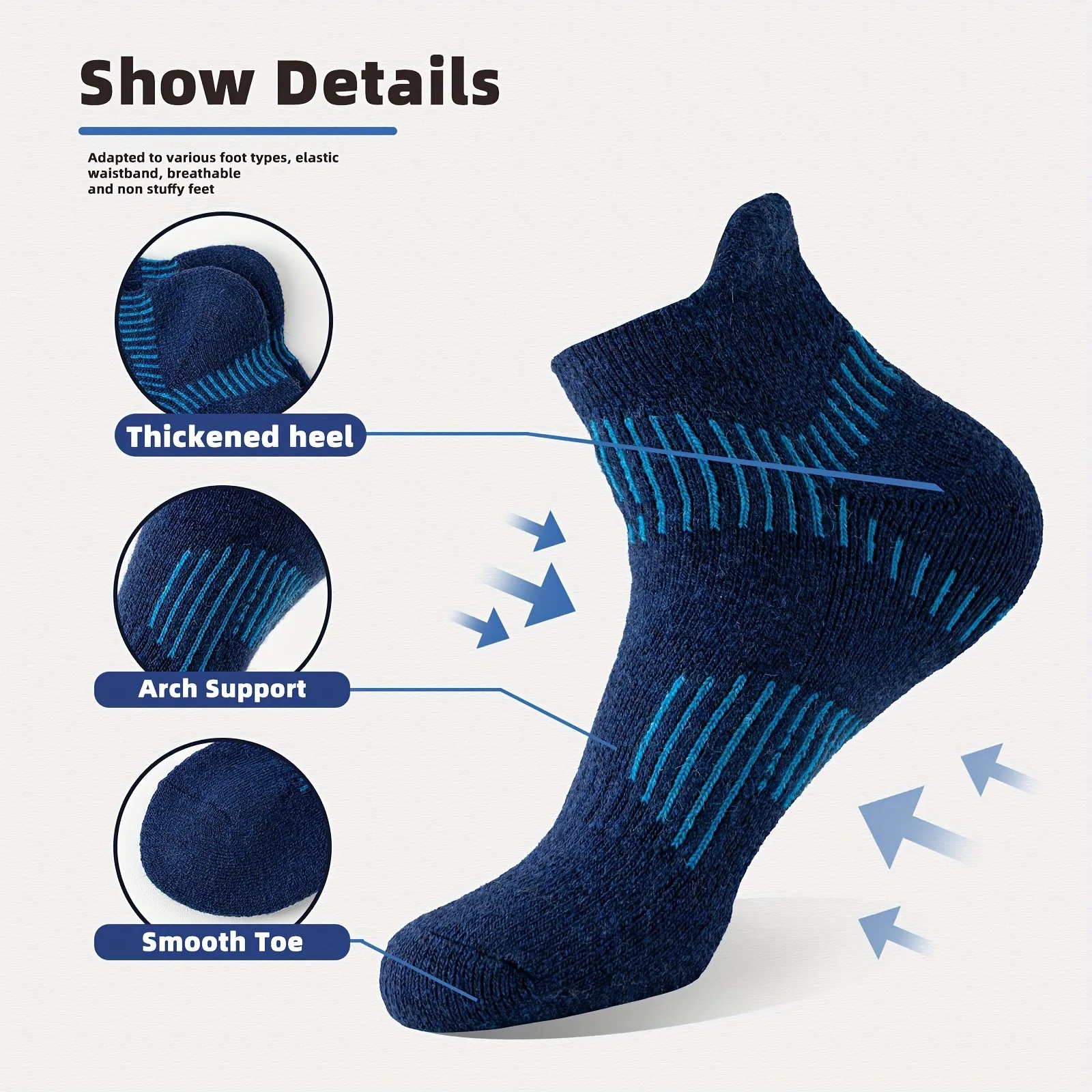 Men Merino Wool Ankle Hiking R - Ankle Brace Sock 评论和价格