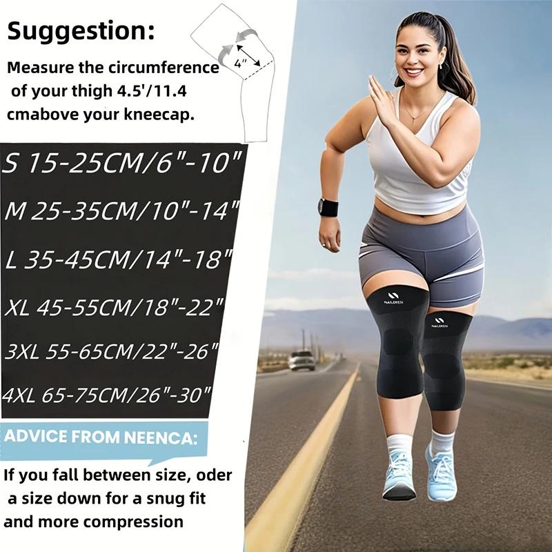 2pcs Plus Size Knee Pads Compr - Compression Sleeve Calf 评论和价格